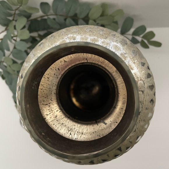 Large Mercury Glass Apothecary Vase with Lid - Picture 5 of 6